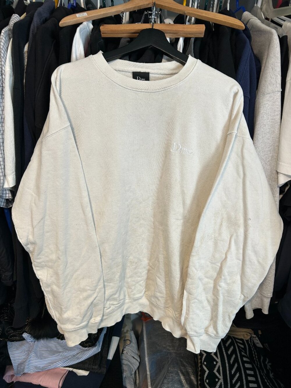 Dime White Skater Men's Crewneck - Size L